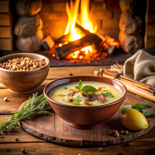 कोलाराबी और क्विनोआ मिल्क सूप